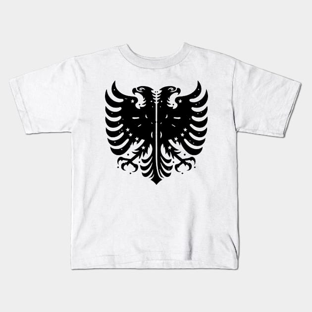 Albanian Eagle Kids T-Shirt by lkn